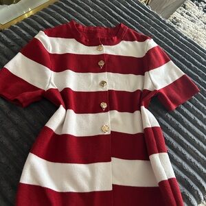 Striped Red and White Kids Dress